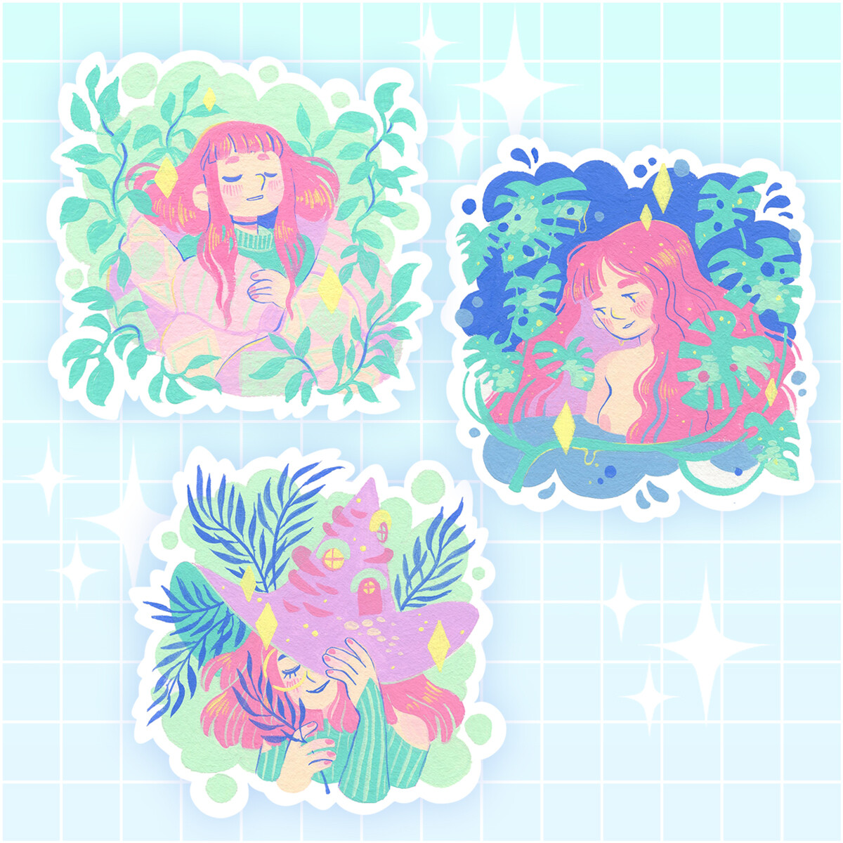 Plant & Ladies - Stickers
