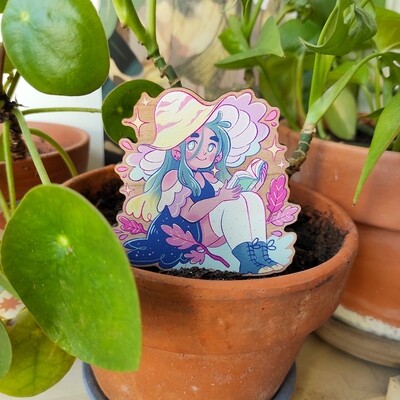 Déco pot de fleur • Green hair