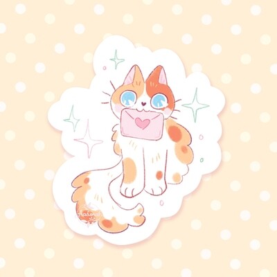 Love Letter Cat - Sticker