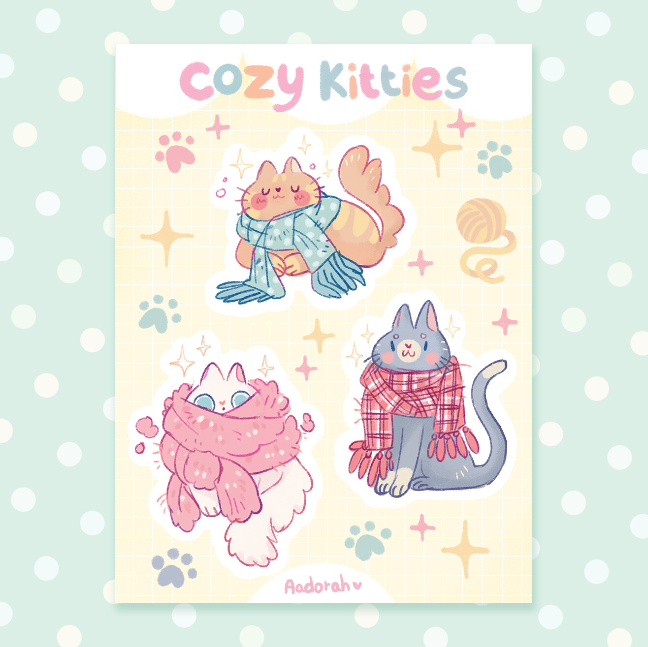 Cozy Kitties - Sticker Sheet