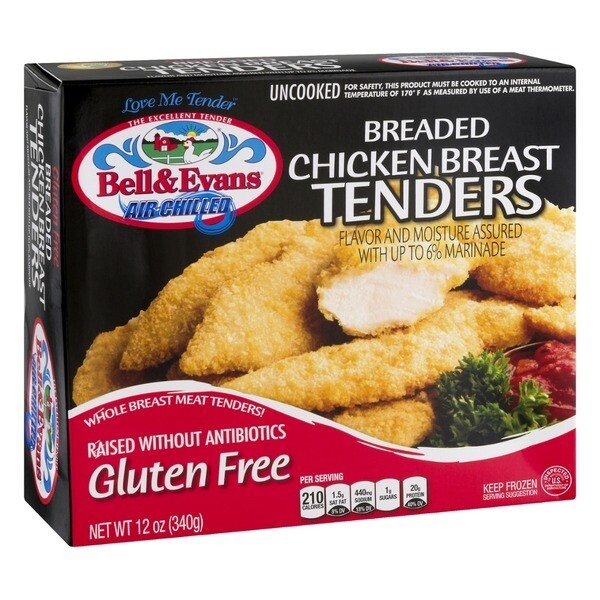 All Natural Breaded Chicken Tenders Gluten Free