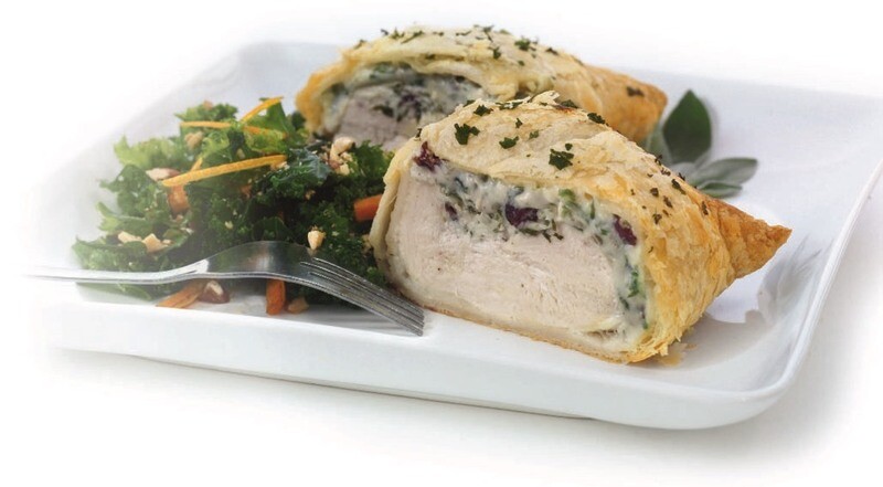 Gorgonzola & Cranberry Chicken Breasts In A Puff Pastry