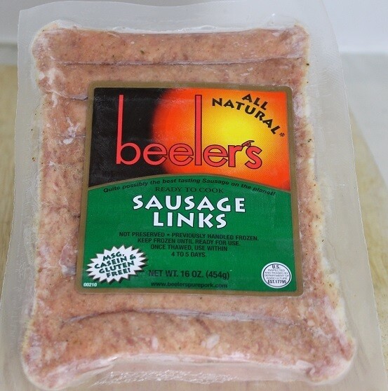 Beelers All Natural Breakfast Sausage Links