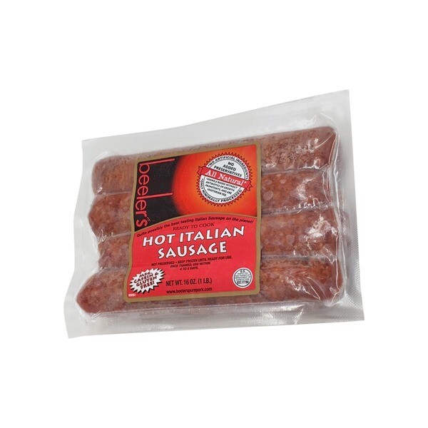 Beelers All Natural Hot Italian Sausage
