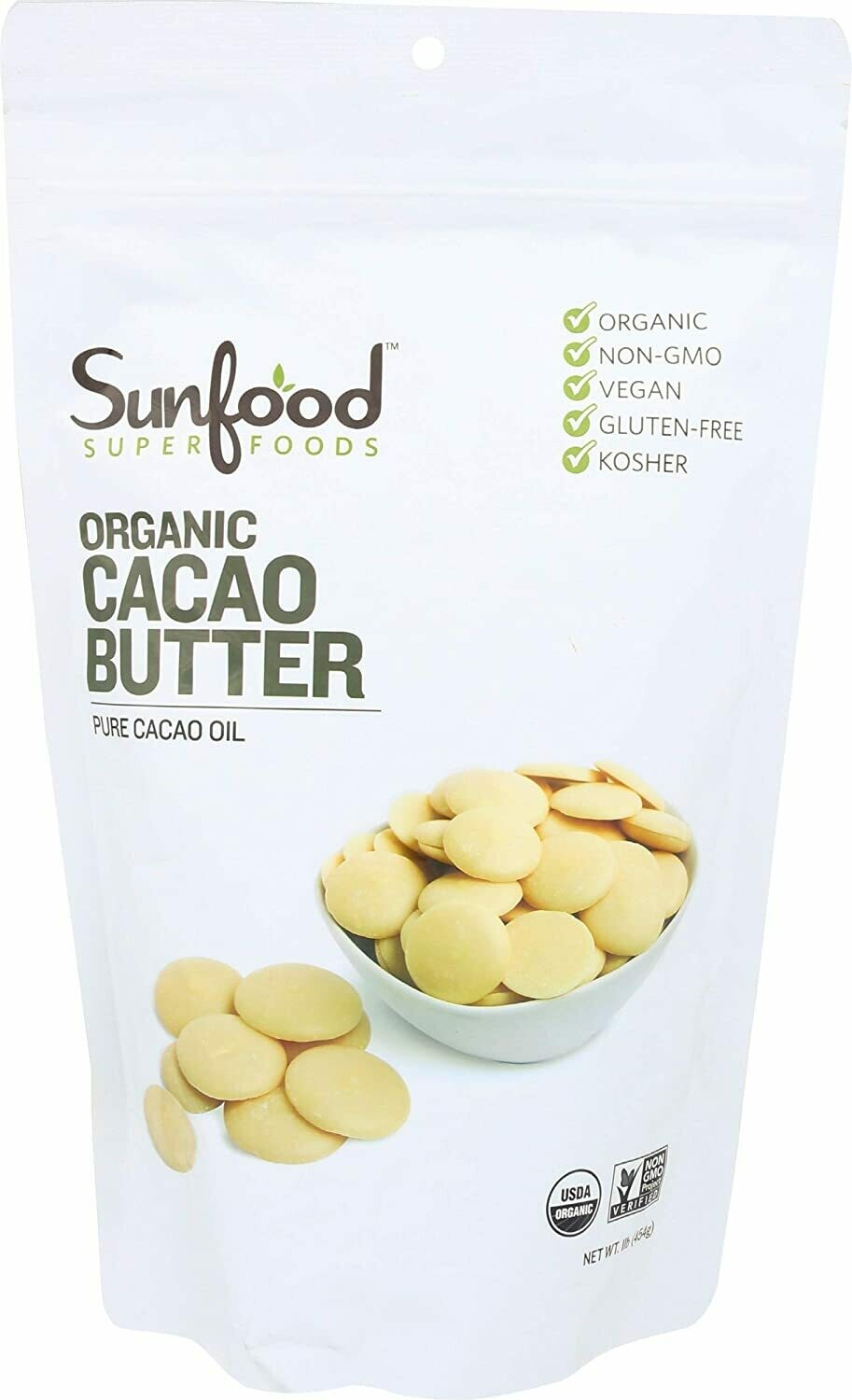 Raw Cacao Butter 1 Lb.