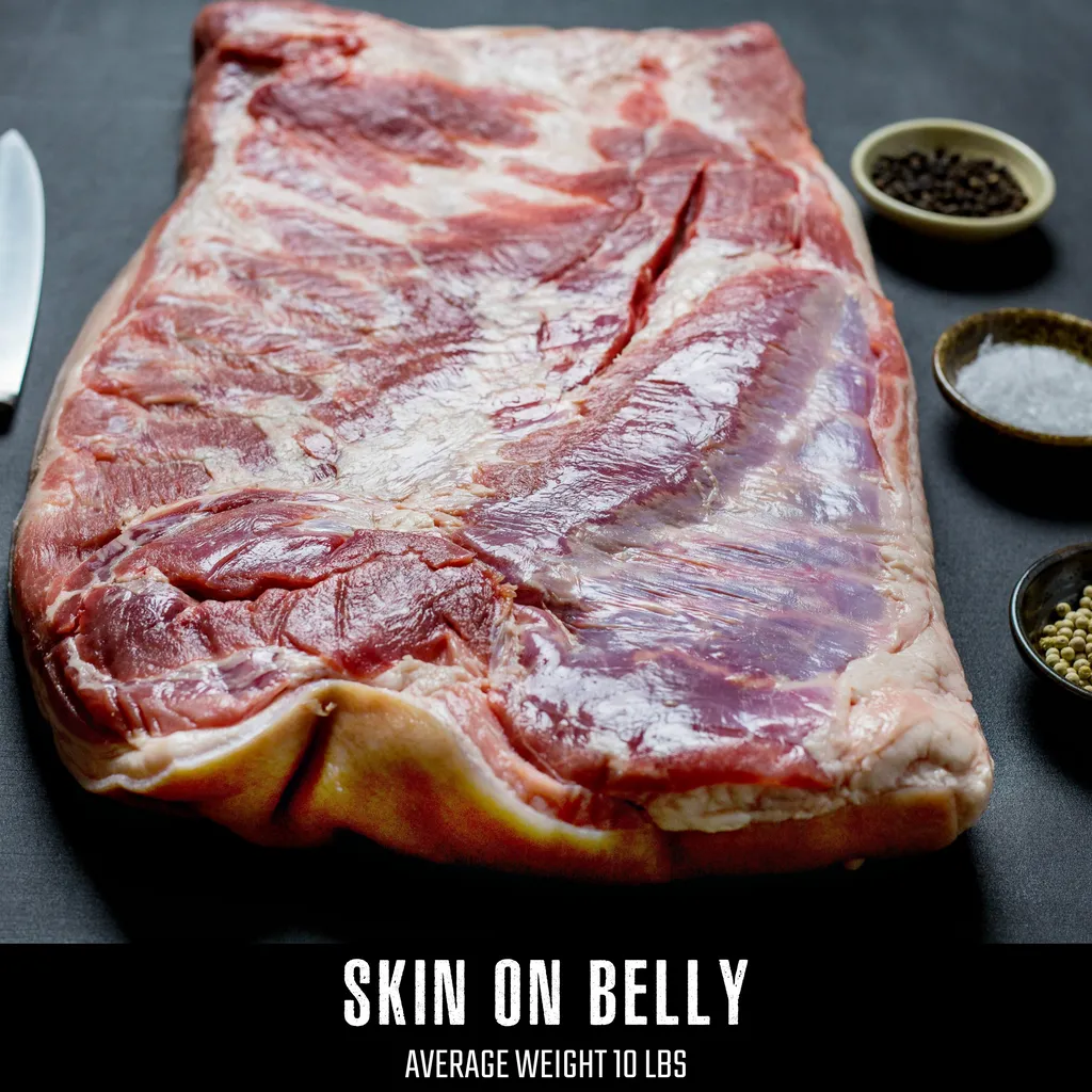 All Natural Duroc Pork Belly Skin On