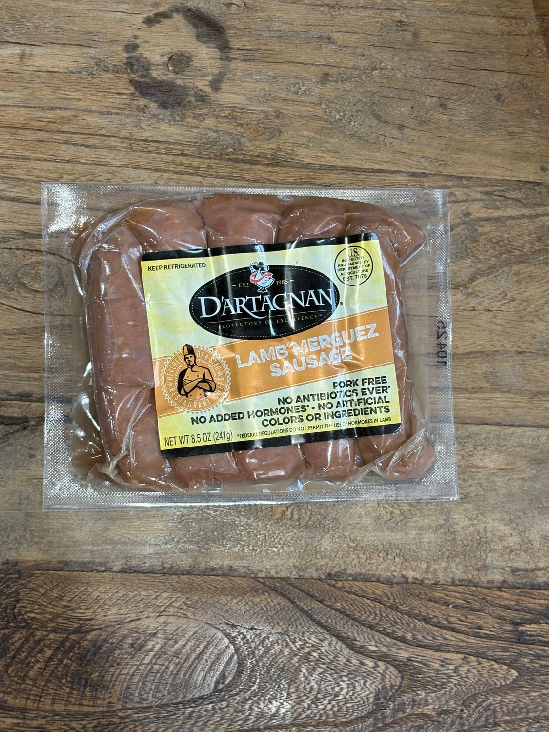 Dartagnan Lamb Merguez Sausage