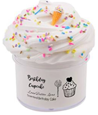Birthday Cake Fluffy Slime