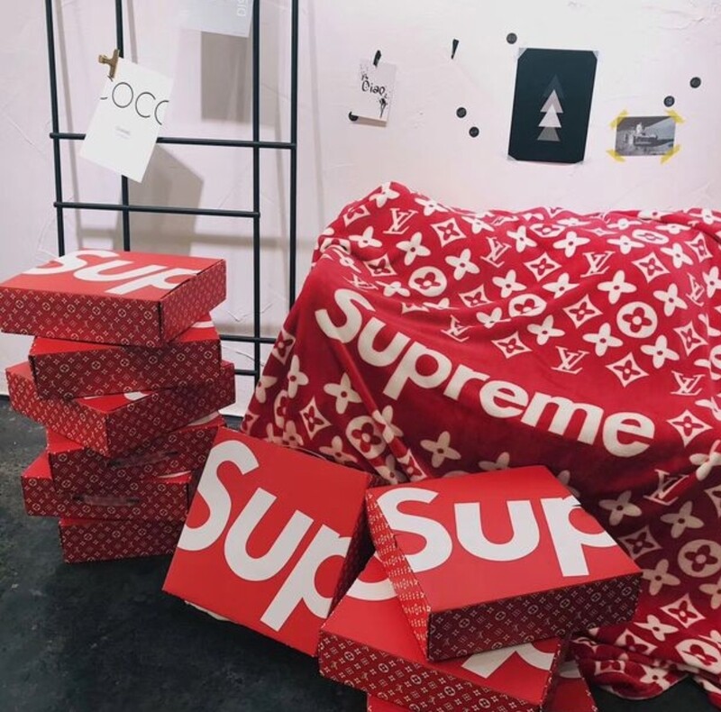 Supreme Louis Vuitton Fleece Blanket