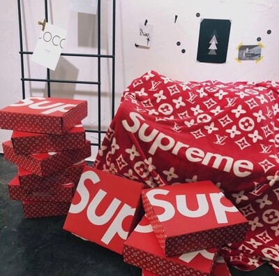 Supreme Louis Vuitton Fleece Blanket