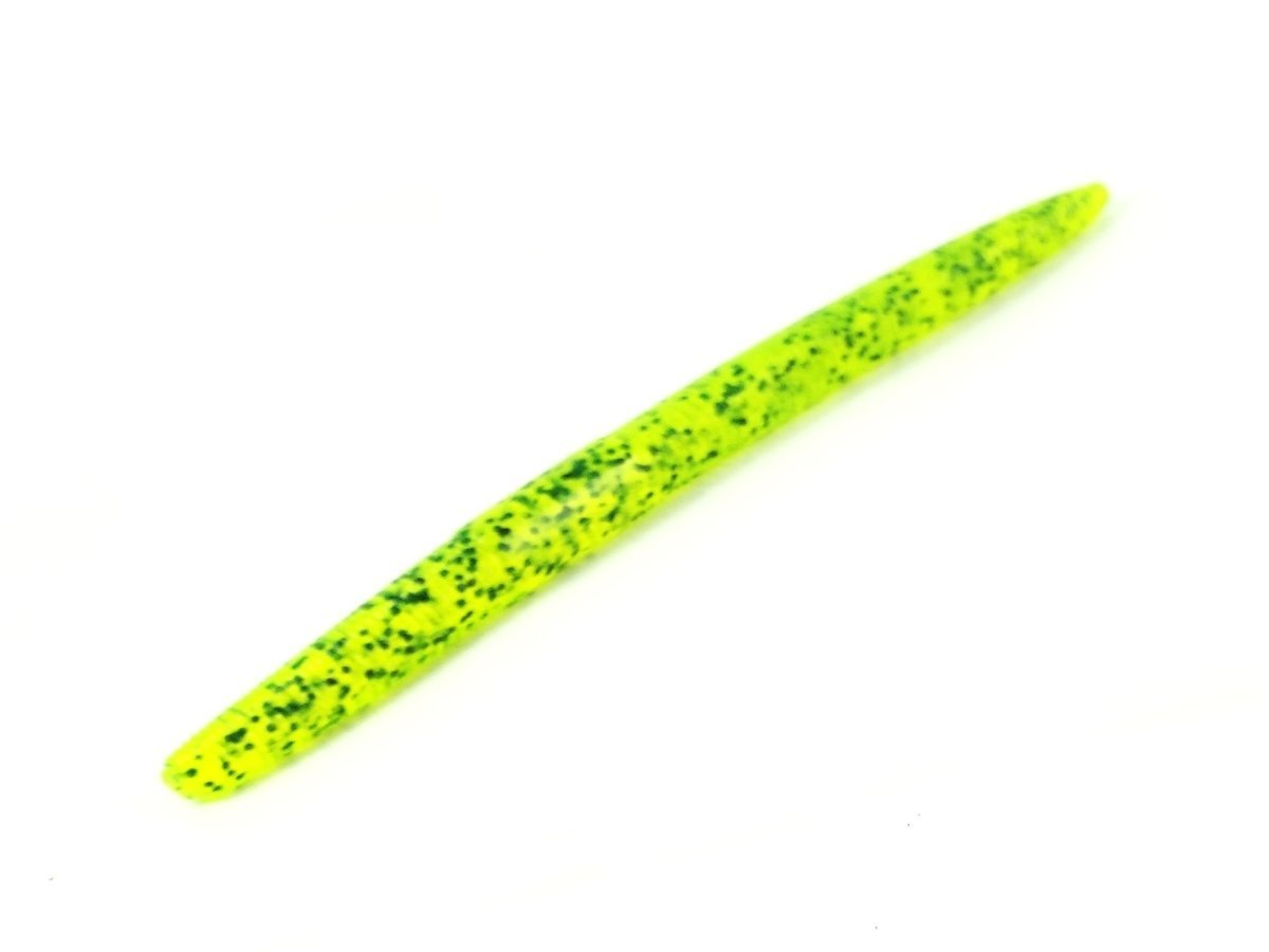 5.25" Senko Style Soft Plastic Worms - Chartreuse Pepper - 75 Pack