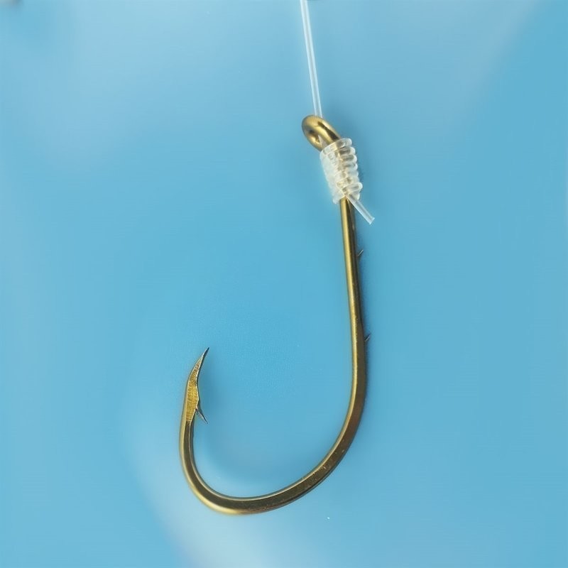 Tide Rite Saltwater Snelled Hooks for Striped Bass - BRONZE - 6 PACK - t-->Size 7/0