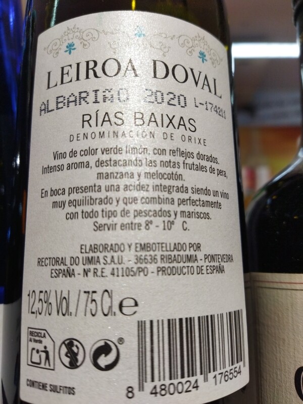 Vino Albariño LEIROA DOVAL