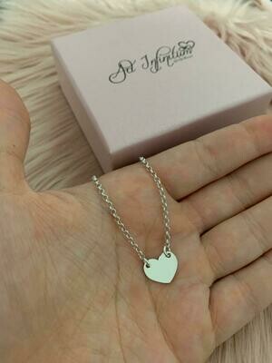 Collana con cuore(possibile numero o lettera da incidere)