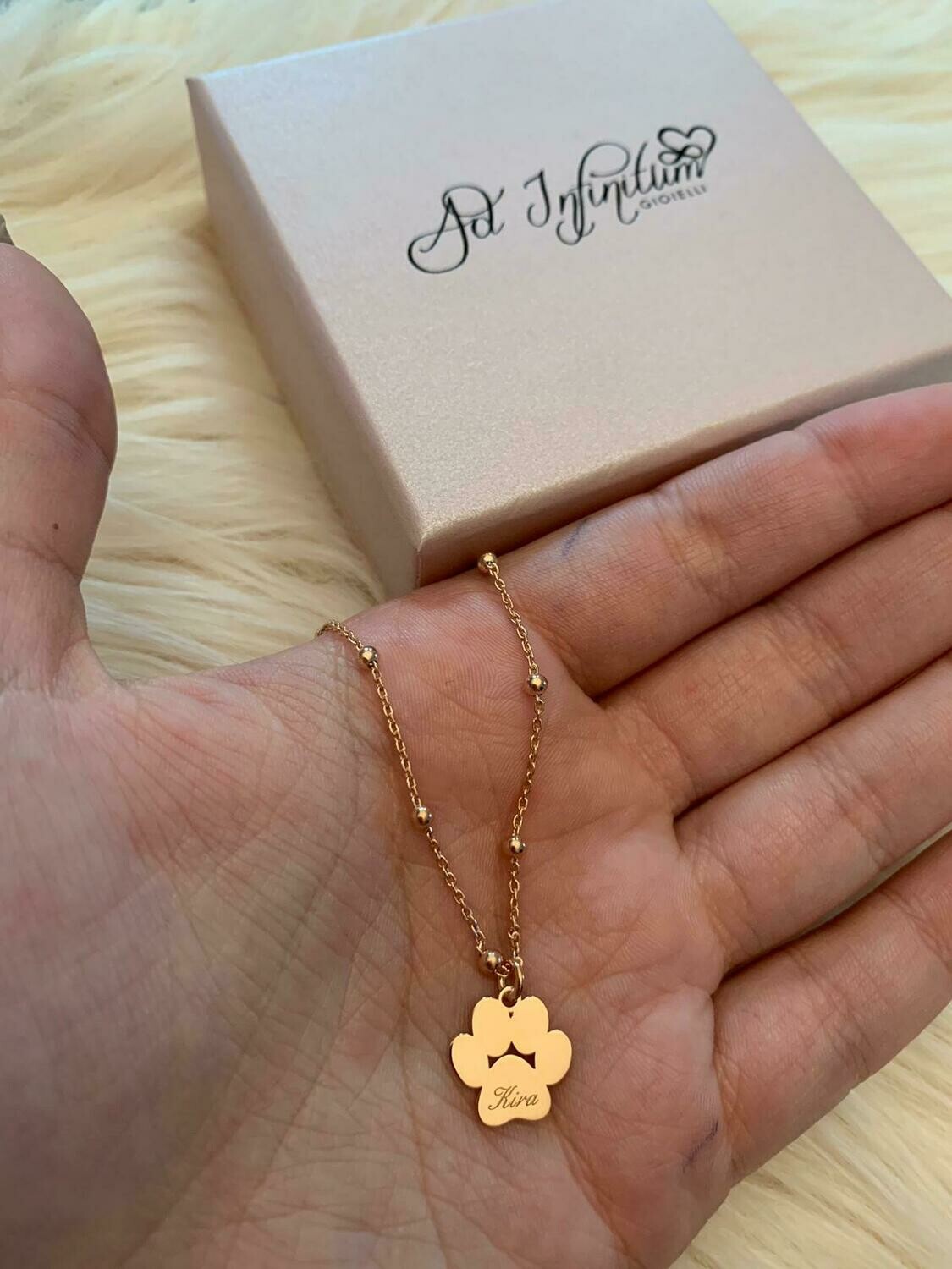 Collana con zampa personalizzata