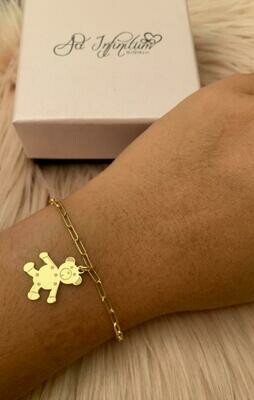 ​Bracciale rettangolare con orsetto