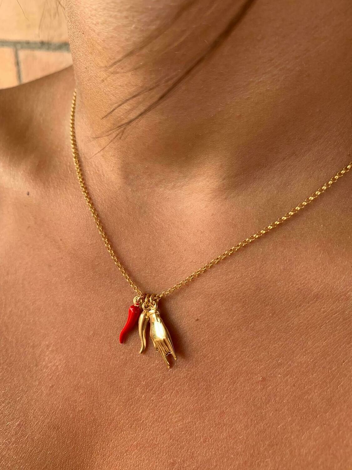 Collana cornetti e corna