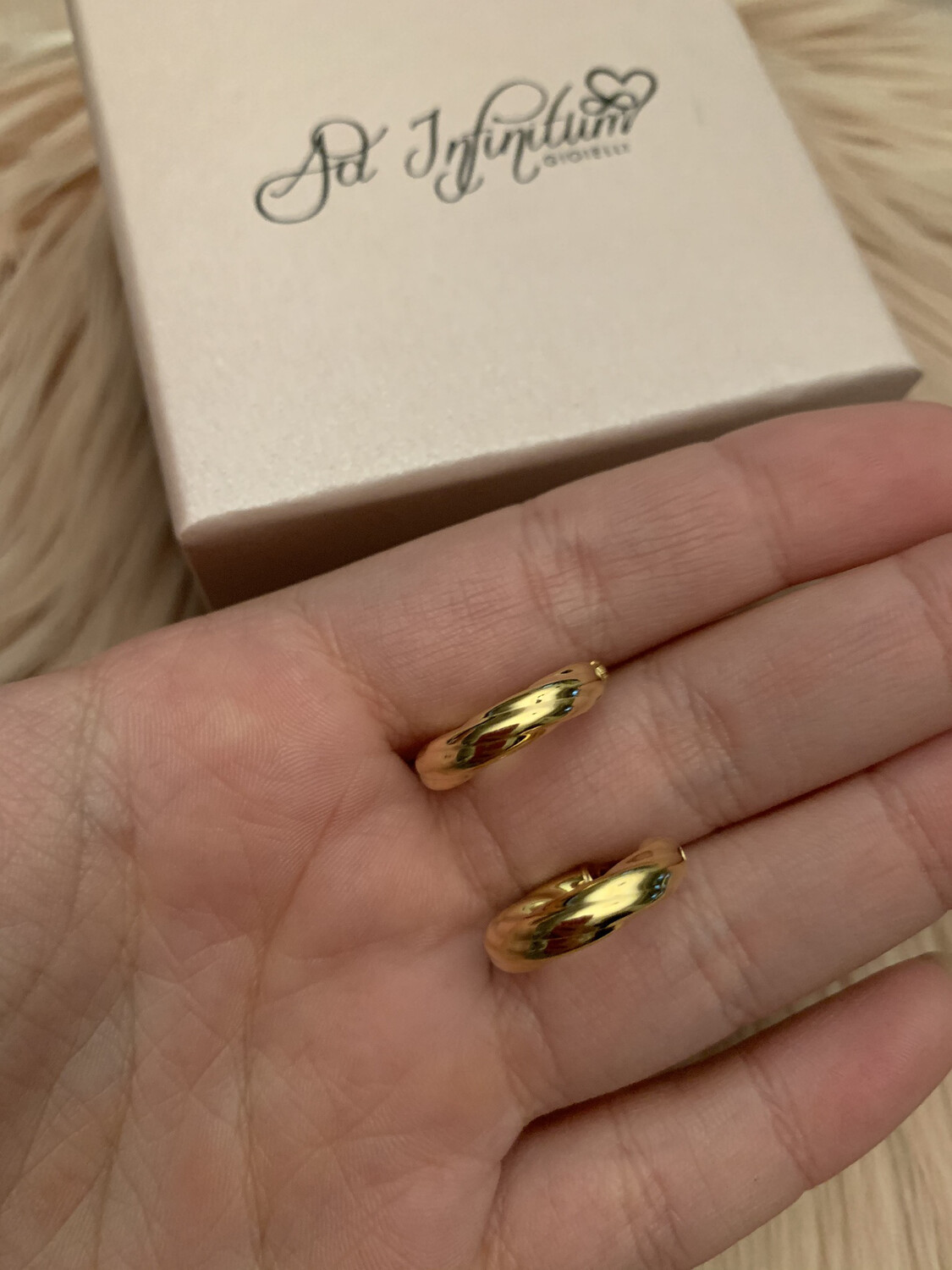 Orecchini canna intrecciata 1 cm