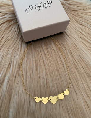 Collana cuori grandezza