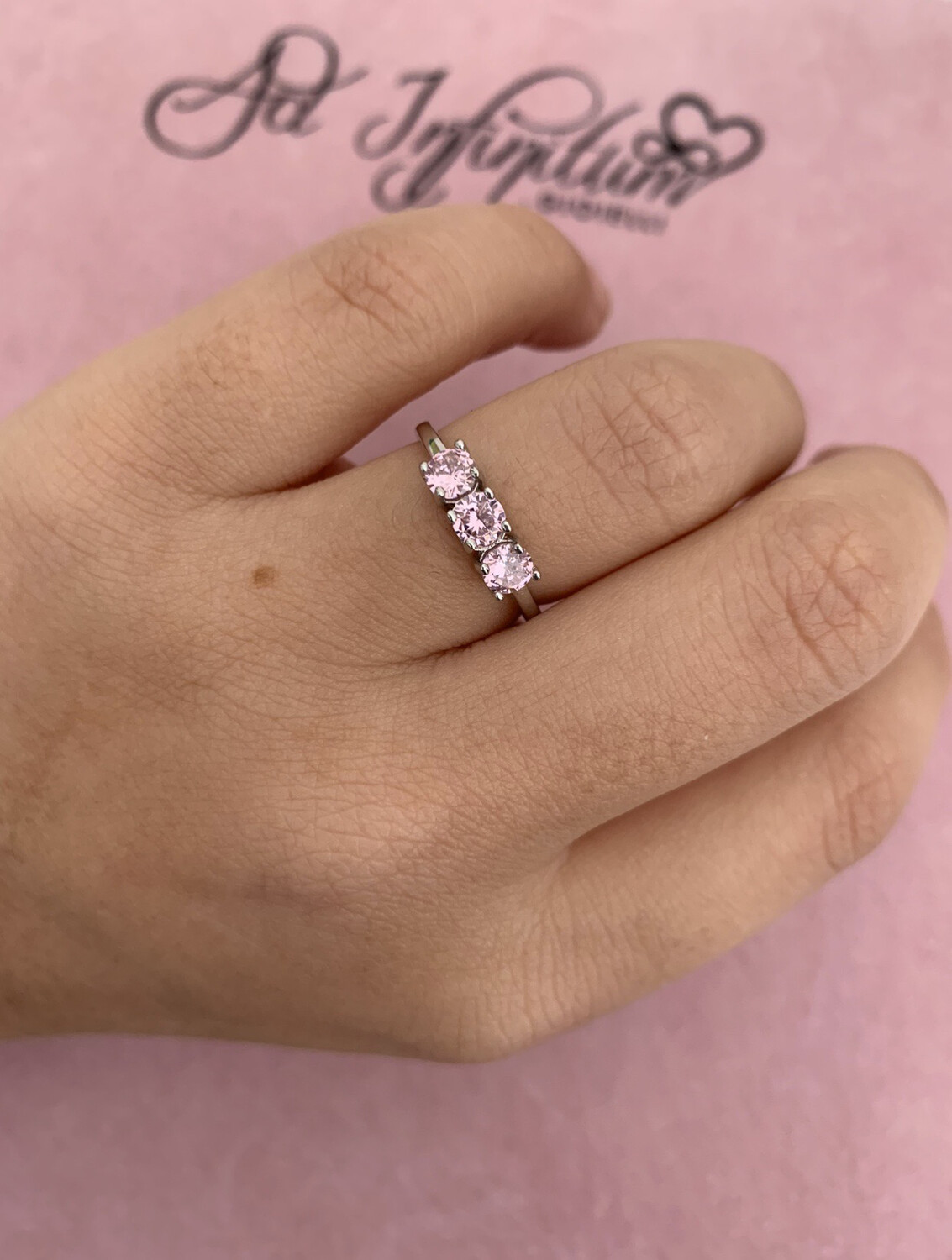 Anello Trilogy medium rosa
