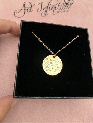 ​Collana placchetta tonda