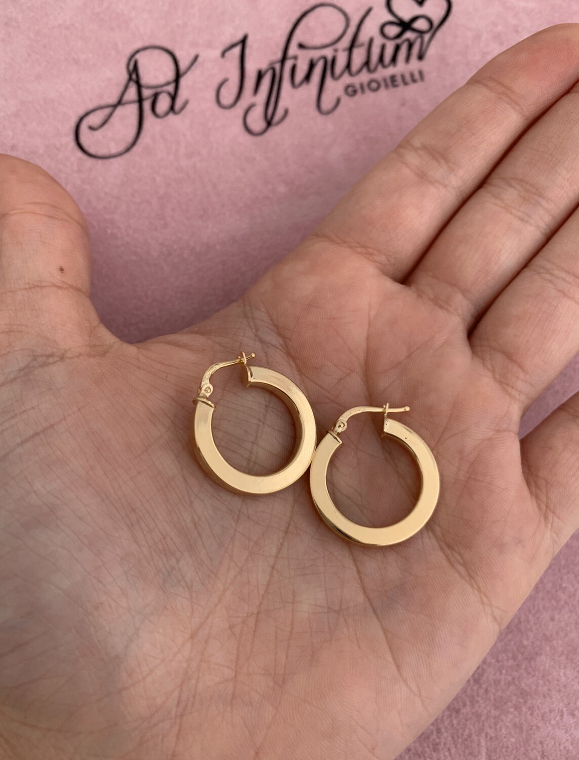 Orecchini canna quadrata 1.5cm