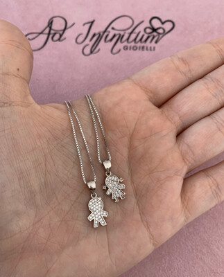 Collana Bambino &/O Bambina Zirconi