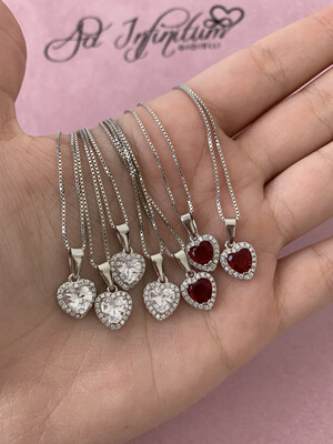 Collana Cuore & Doppi Zirconi