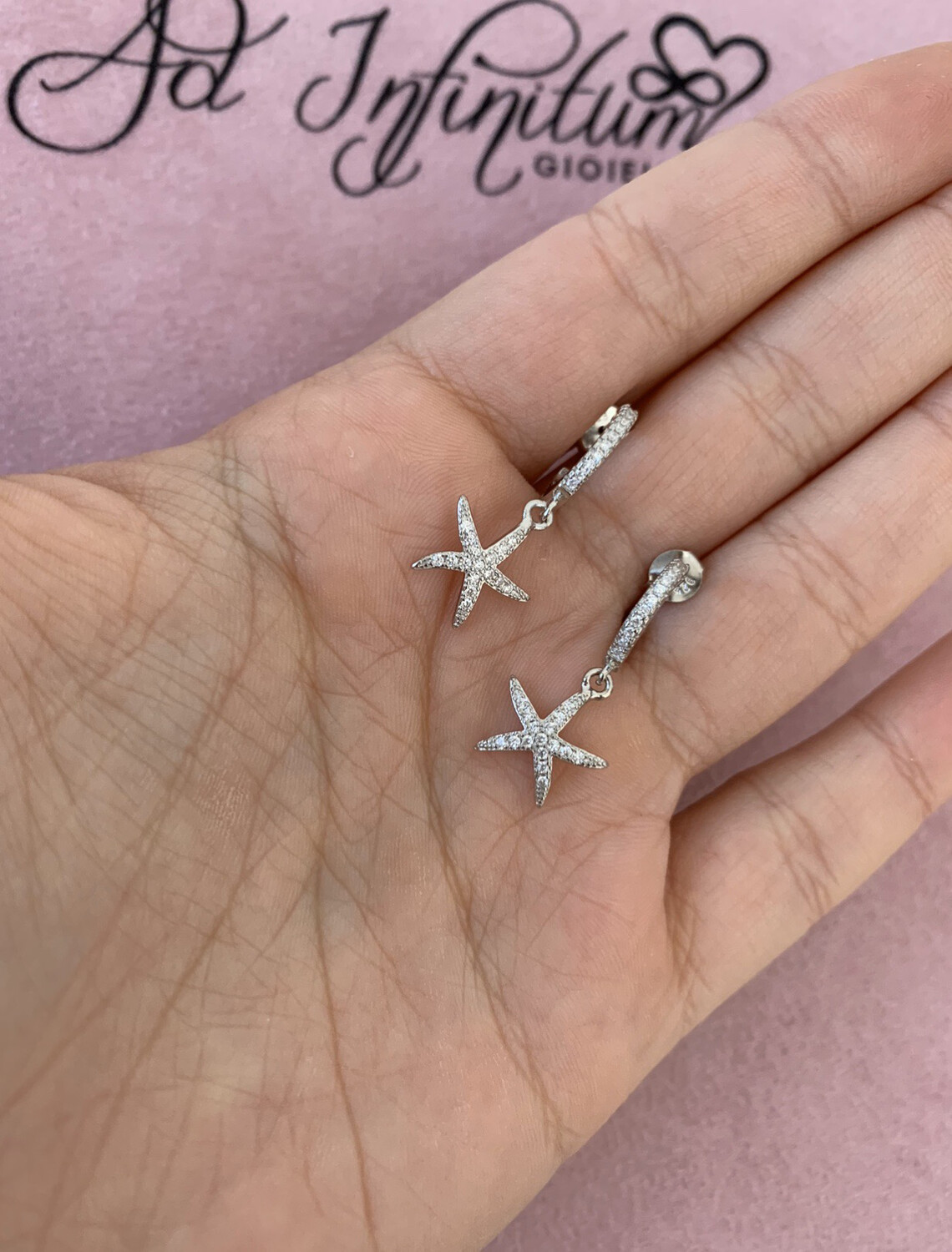 Orecchini Zirconi Stella Marina