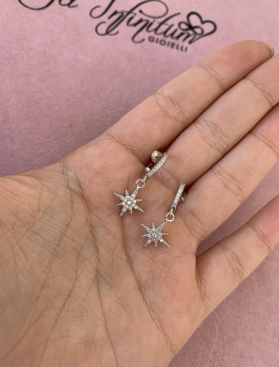 Orecchini Stelle Otto Punte Zirconi