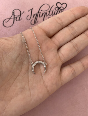 Collana Mezza Luna Zirconi