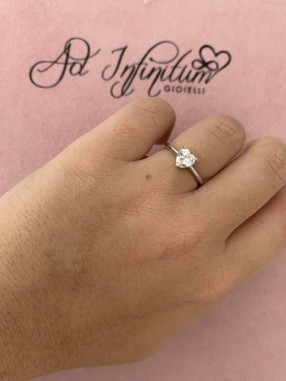 Anello Cuore Zircone