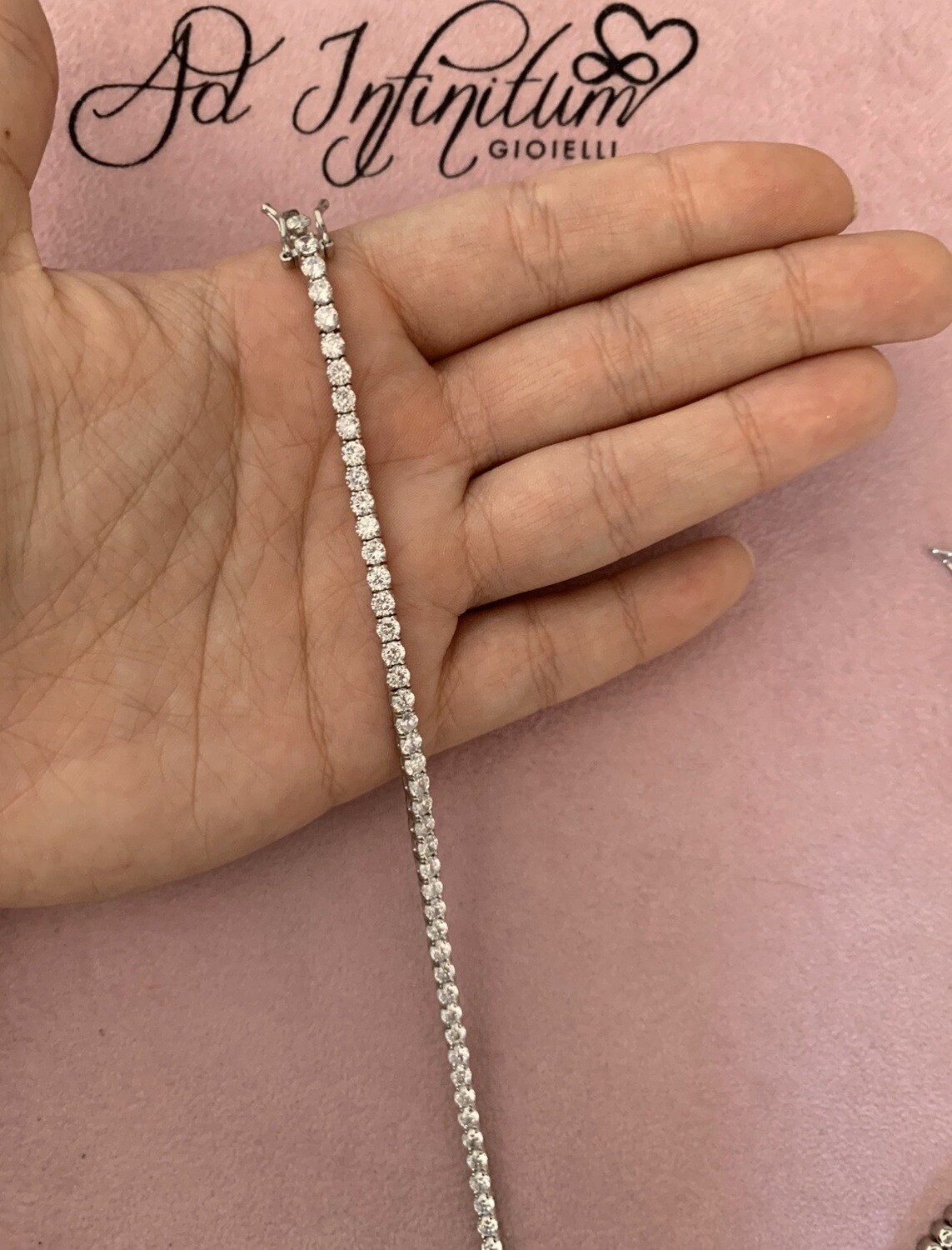 Bracciale Tennis Classico Bianco