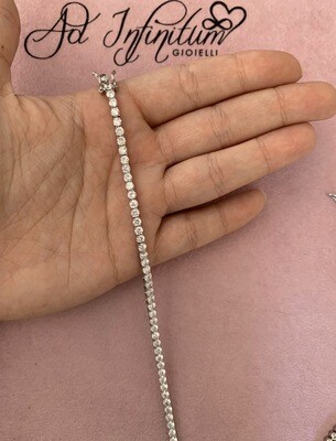 Bracciale Tennis Classico Bianco