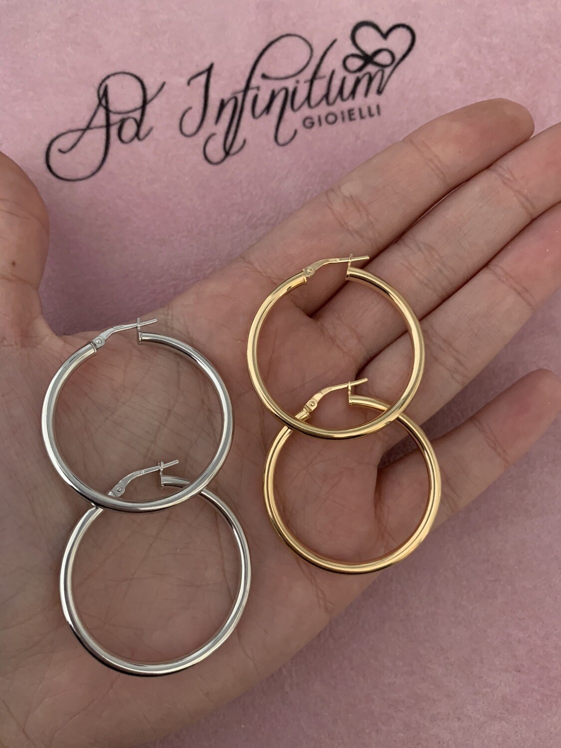 Orecchini Canna Tonda Piccola 3.5 cm