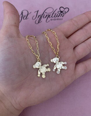 Collana Orsetto Semplice E Zirconi