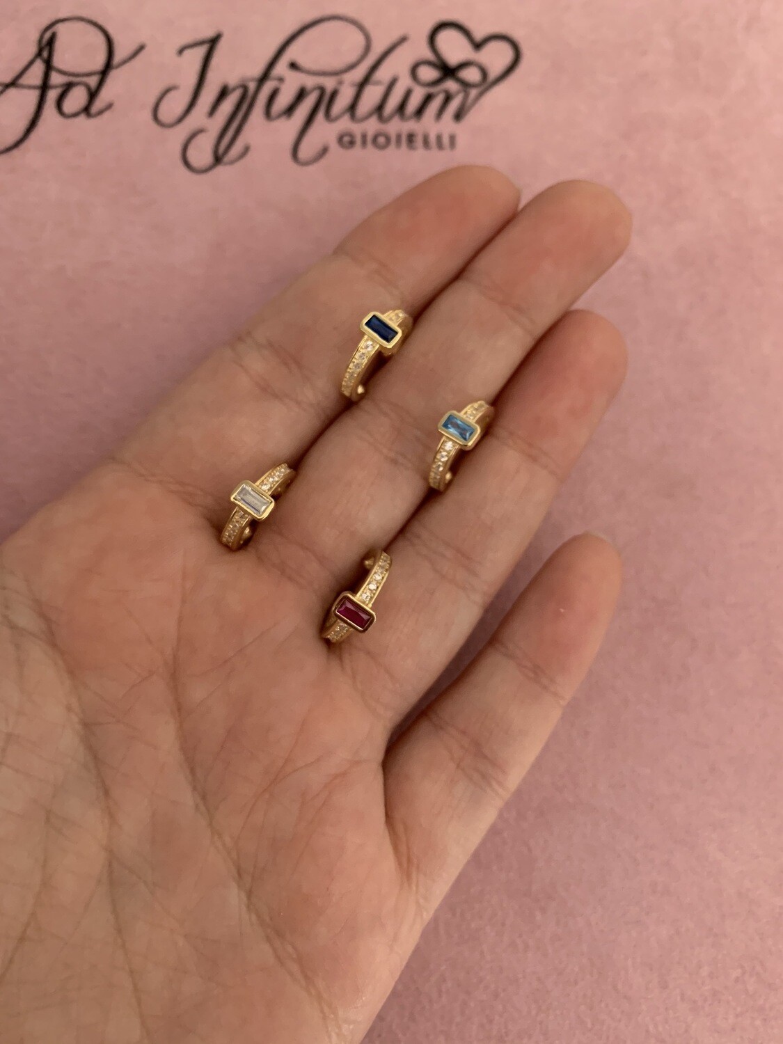 Orecchino Earcuff Con Zircone Centrale E Laterali