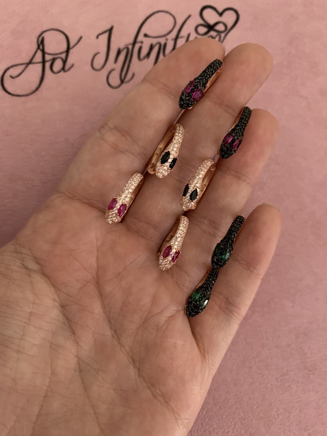 Orecchini Con Serpenti Con Zirconi