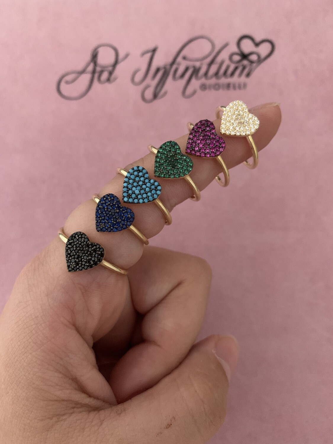 Anello Cuore Zirconi LUXURY