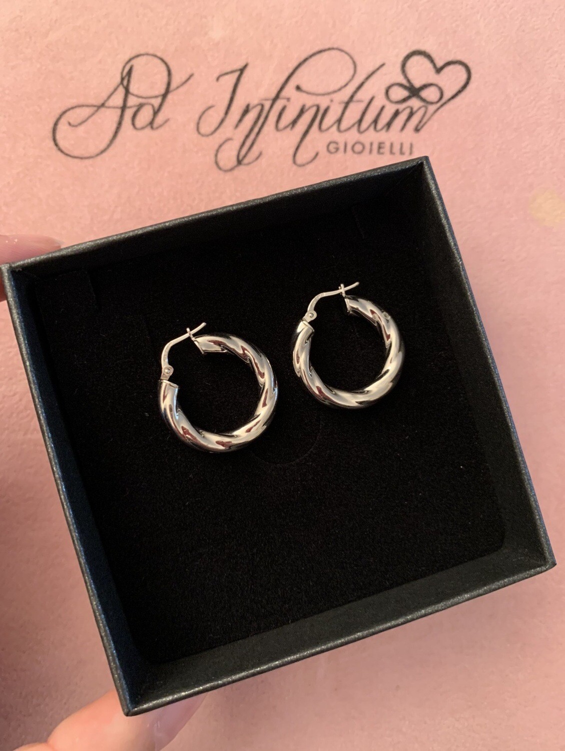 Orecchini Canna Intrecciata 1.5 Cm