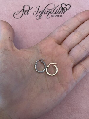 Orecchini Canna Quadrata Fine 1 Cm