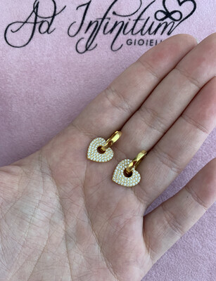 Orecchini CUORE CERCHIETTO ZIRCONI LIMITED EDITION Ale De Angelis 