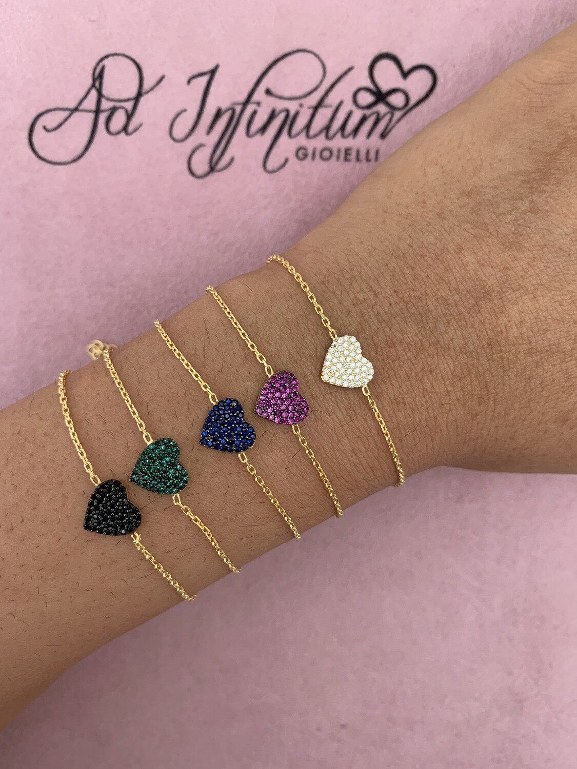 Bracciale Cuore Zirconi