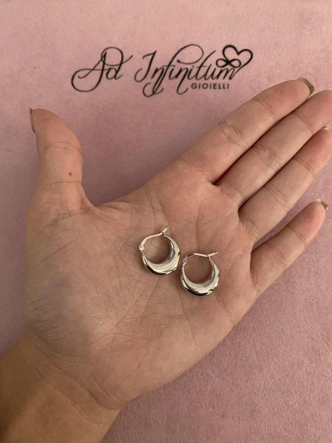 Orecchini Bombati Lisci 1 cm