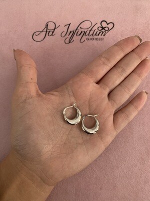 Orecchini Bombati Lisci 1 cm