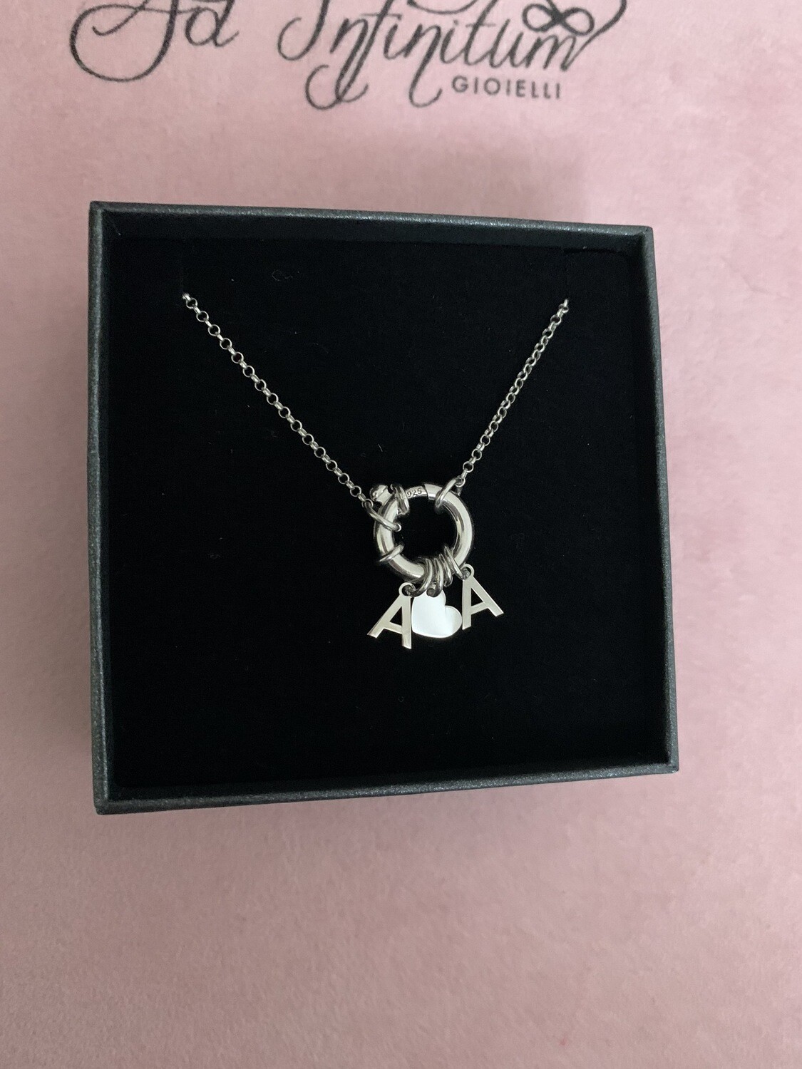 Collana Chiusura & Iniziali Cuore Collana Chiusura & Iniziali Cuore