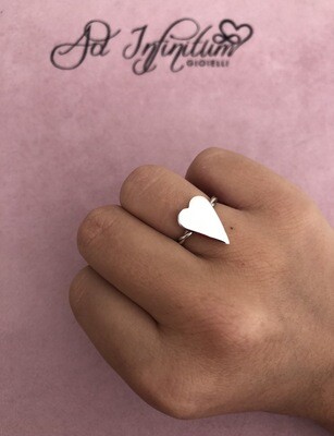 Anello Cuore Allungato Personalizzabile