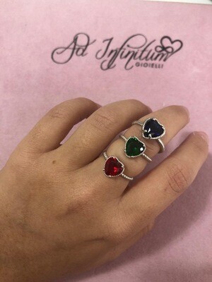 Anello CUORE Base Intrecciata