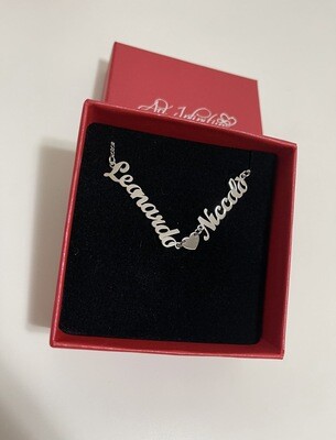 Collana cuori e nomi