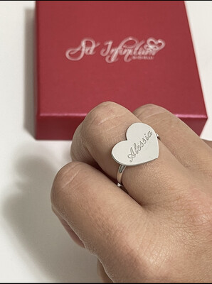 Anello cuore  Nome personalizzato
